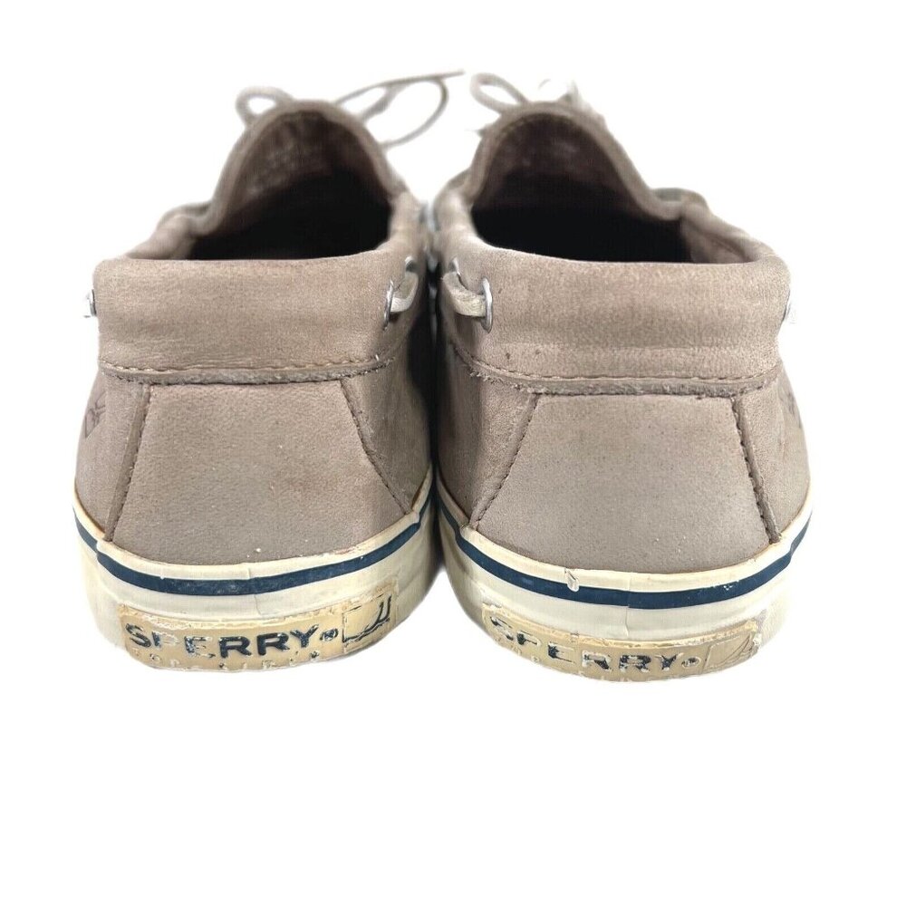Sperry Top Sider Boat Shoes Leather Tan Linen Oat Slip On Loafers Womens 10M - Picture 9 of 9